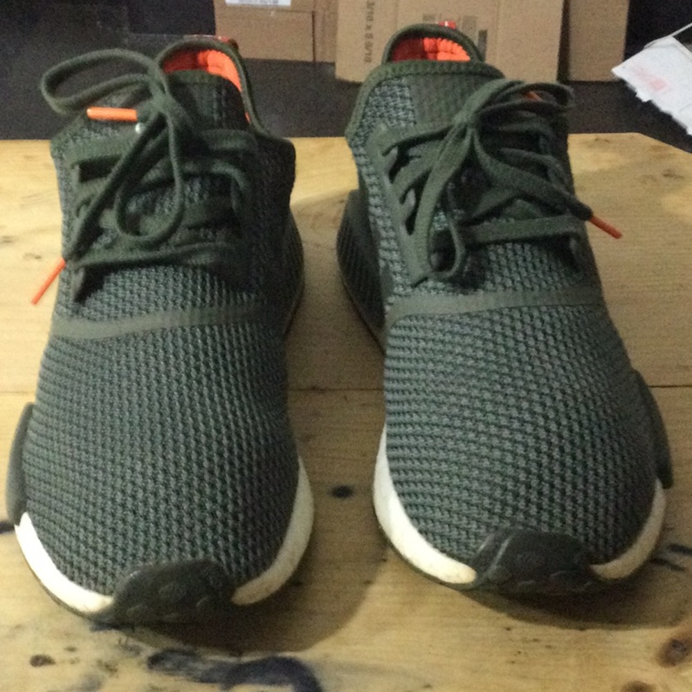 Men's Olive Green Knit Athletic Sneakers